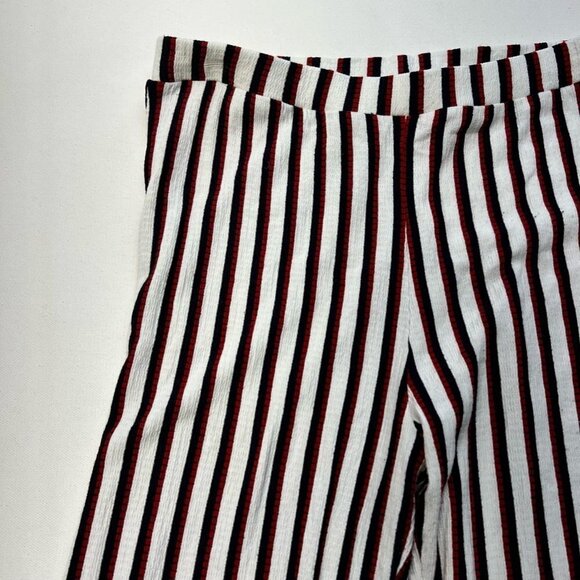 Lefties Womens Pants Navy Red Stripe Mid Rise Elastic Waist Stretch Small - Picture 4 of 11